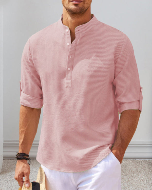 Men's Long-sleeve Shirt – Pink