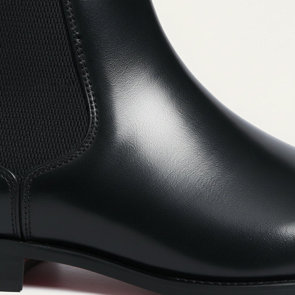 Men's Chelsea Boots – Elastic Side Panels, Red Sole