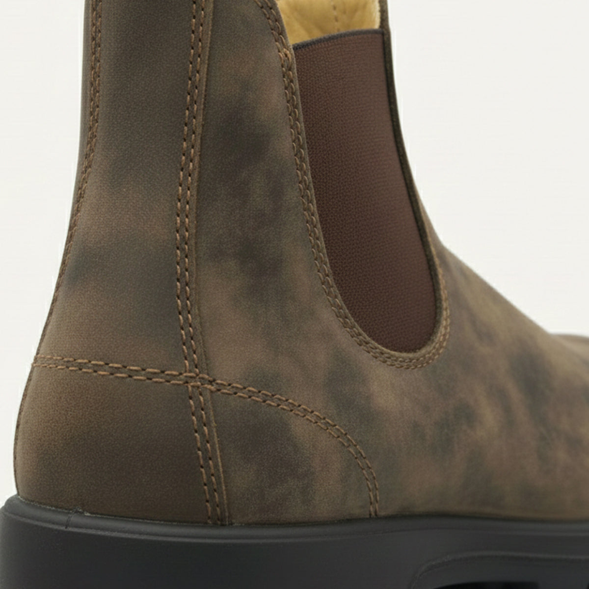Men's Leather-Look Chelsea Boots – Red Sole Detail