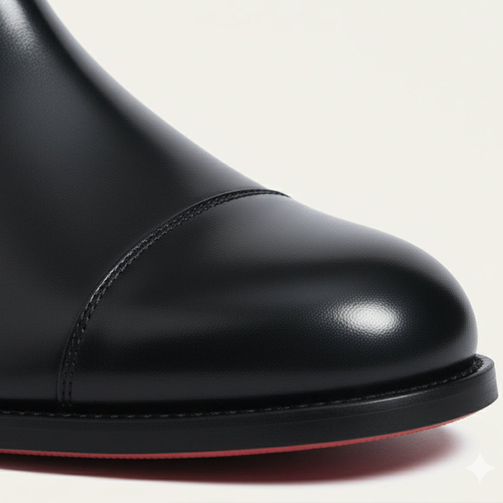 Men's Chelsea Boots – Elastic Side Panels, Red Sole