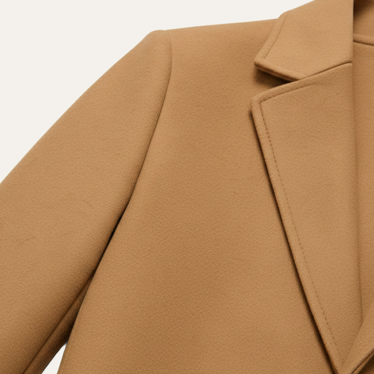 Men's Tailored Classic Overcoat – Lapel Collar, Single-Breasted