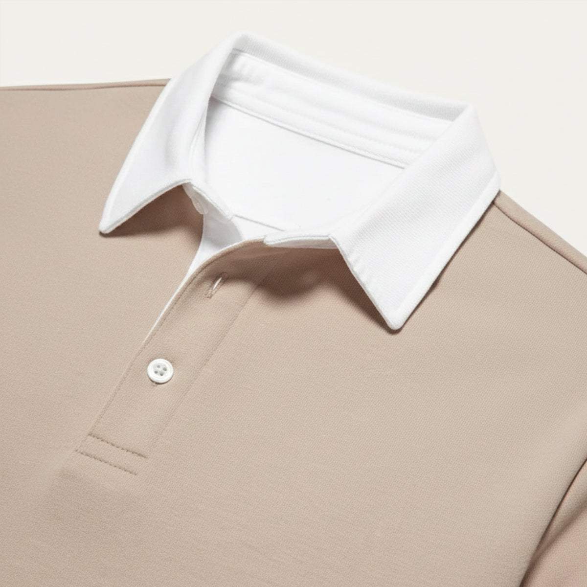 Men's Long-Sleeve Knitted Polo Shirt – Classic Collar