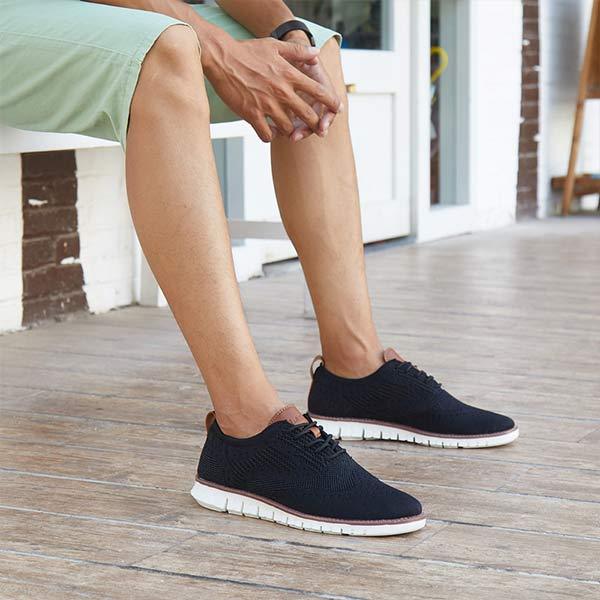 Men's Knitted Wingtip Oxford Shoes