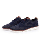 Men's Knitted Wingtip Oxford Shoes