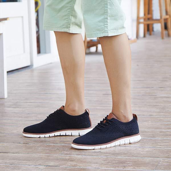 Men's Knitted Wingtip Oxford Shoes
