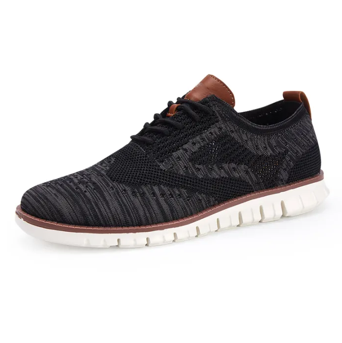 Men's Knitted Wingtip Oxford Shoes