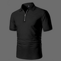 Men's Zip-neck Polo Shirt with short sleeves and zip