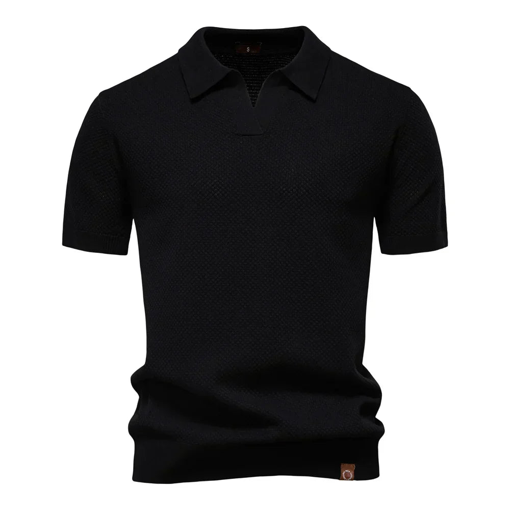 Men's Classic Knit Polo Shirt – 10 Colours