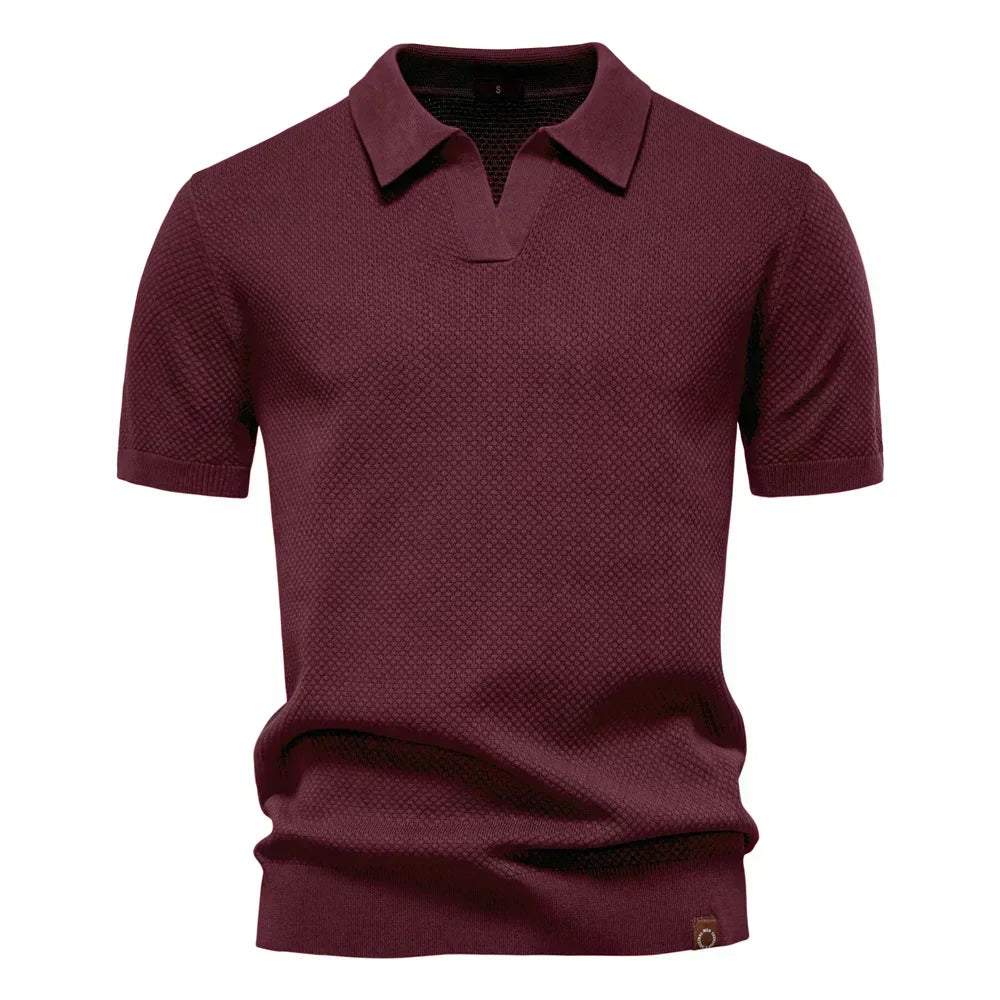 Men's Classic Knit Polo Shirt – 10 Colours