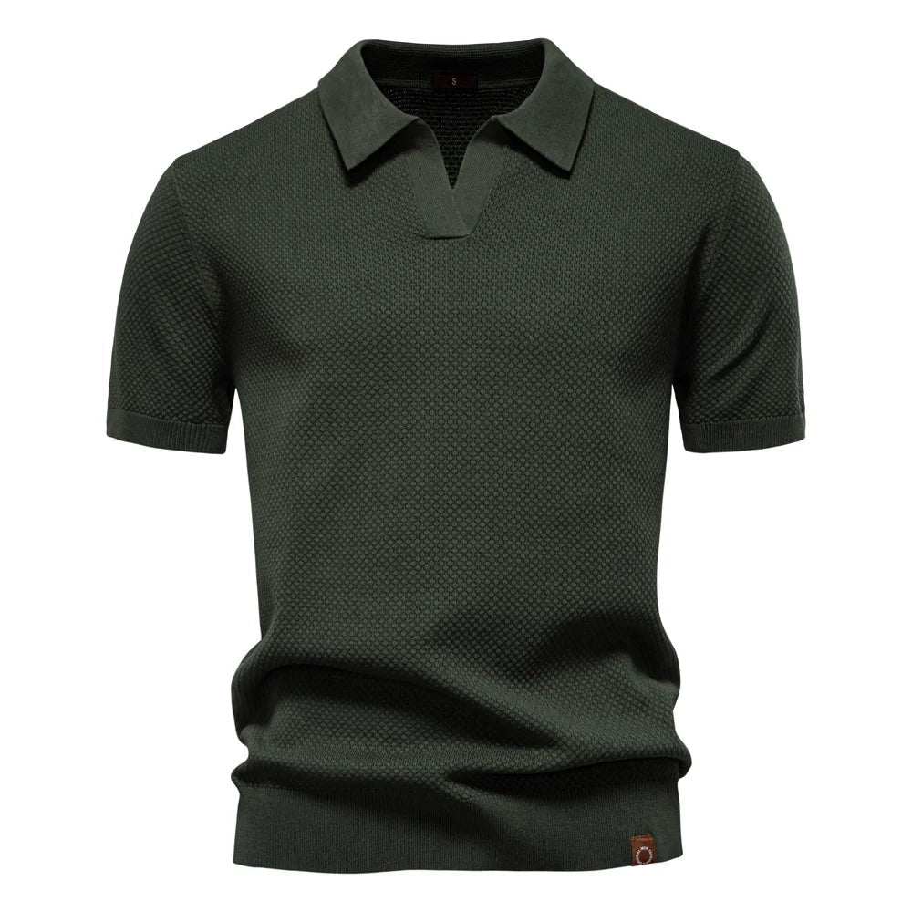 Men's Classic Knit Polo Shirt – 10 Colours