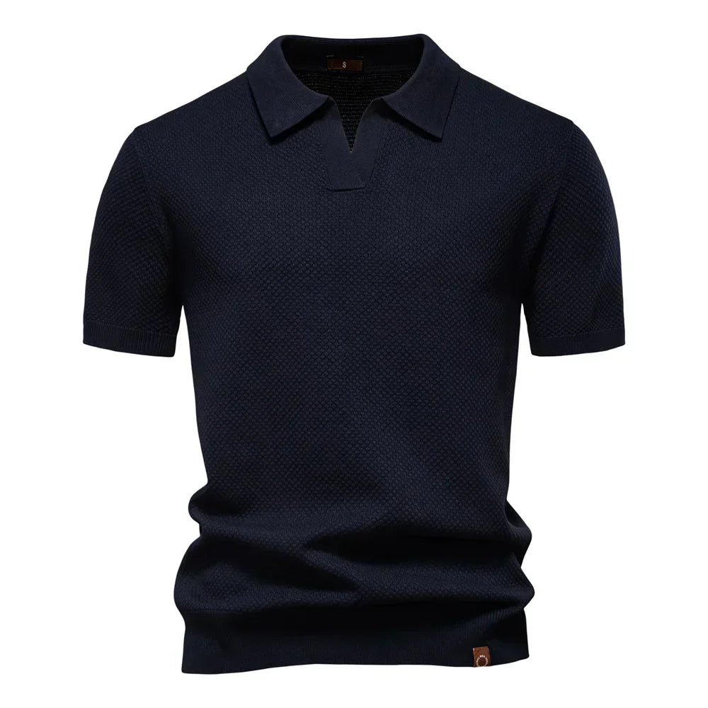 Men's Classic Knit Polo Shirt – 10 Colours