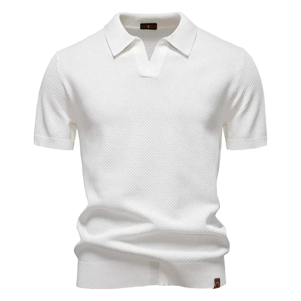 Men's Classic Knit Polo Shirt – 10 Colours