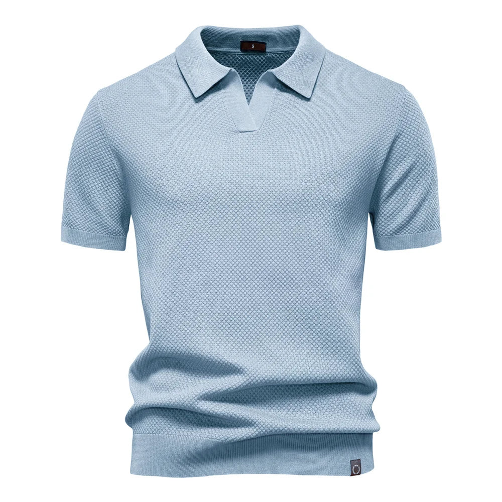 Men's Classic Knit Polo Shirt – 10 Colours