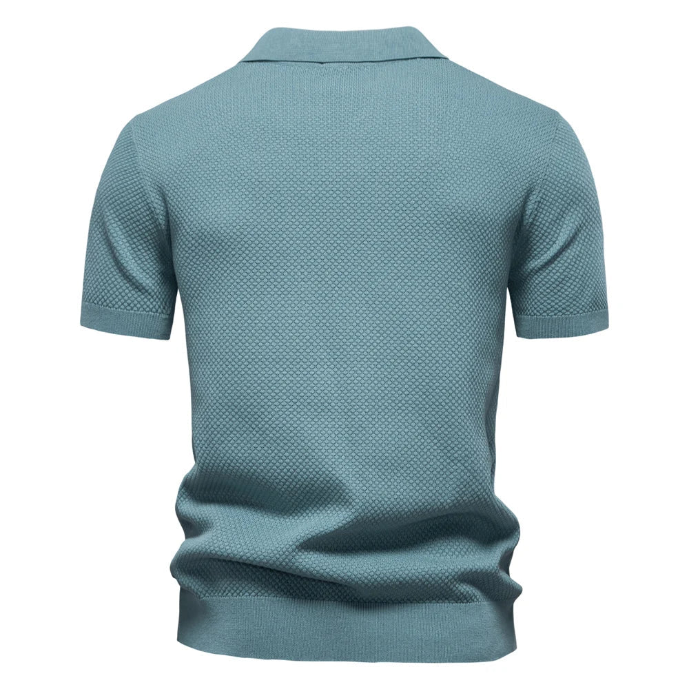 Men's Classic Knit Polo Shirt – 10 Colours