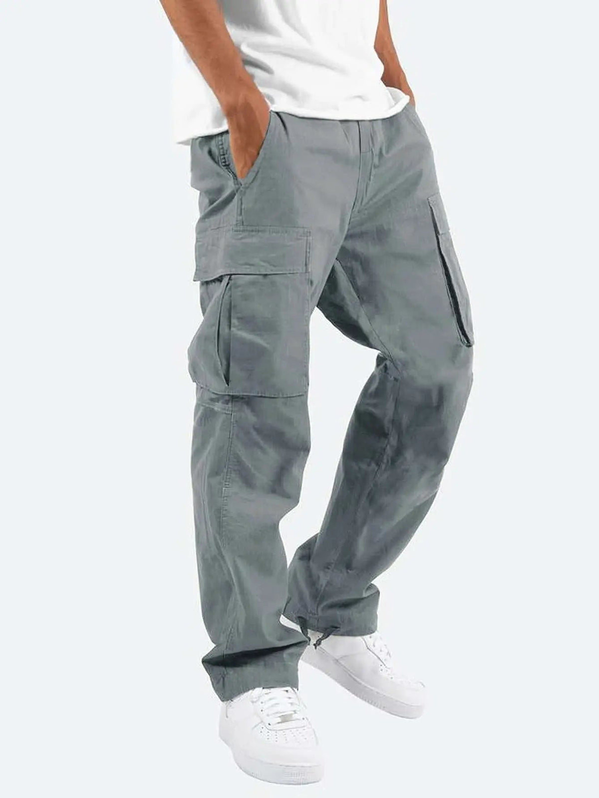 Men's Relaxed-Fit Cargo Trousers – Straight Leg