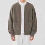 Men's Cardigan with Funnel Neck