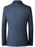 Men's Tailored Regular-Fit Blazer – Textured Two-Button Jacket