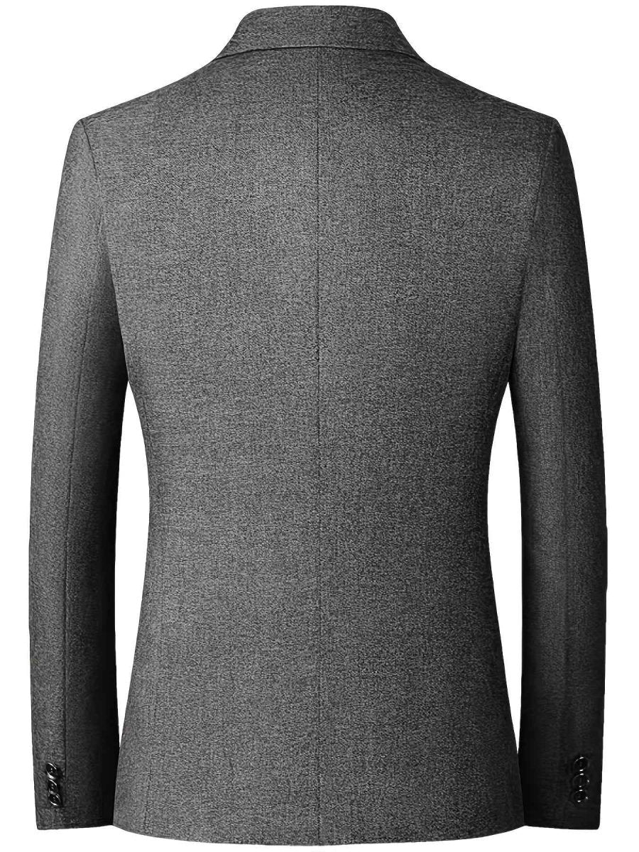 Men's Tailored Regular-Fit Blazer – Textured Two-Button Jacket