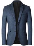 Men's Tailored Regular-Fit Blazer – Textured Two-Button Jacket
