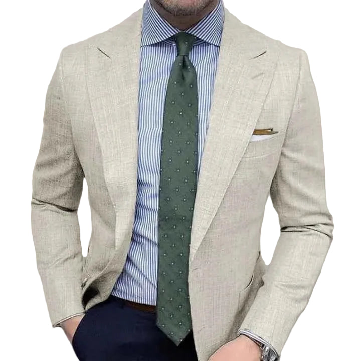 Men's Modern Slim-Fit Blazer – Single-Breasted Tailored Jacket