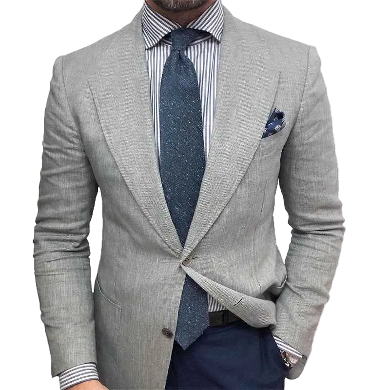 Men's Modern Slim-Fit Blazer – Single-Breasted Tailored Jacket