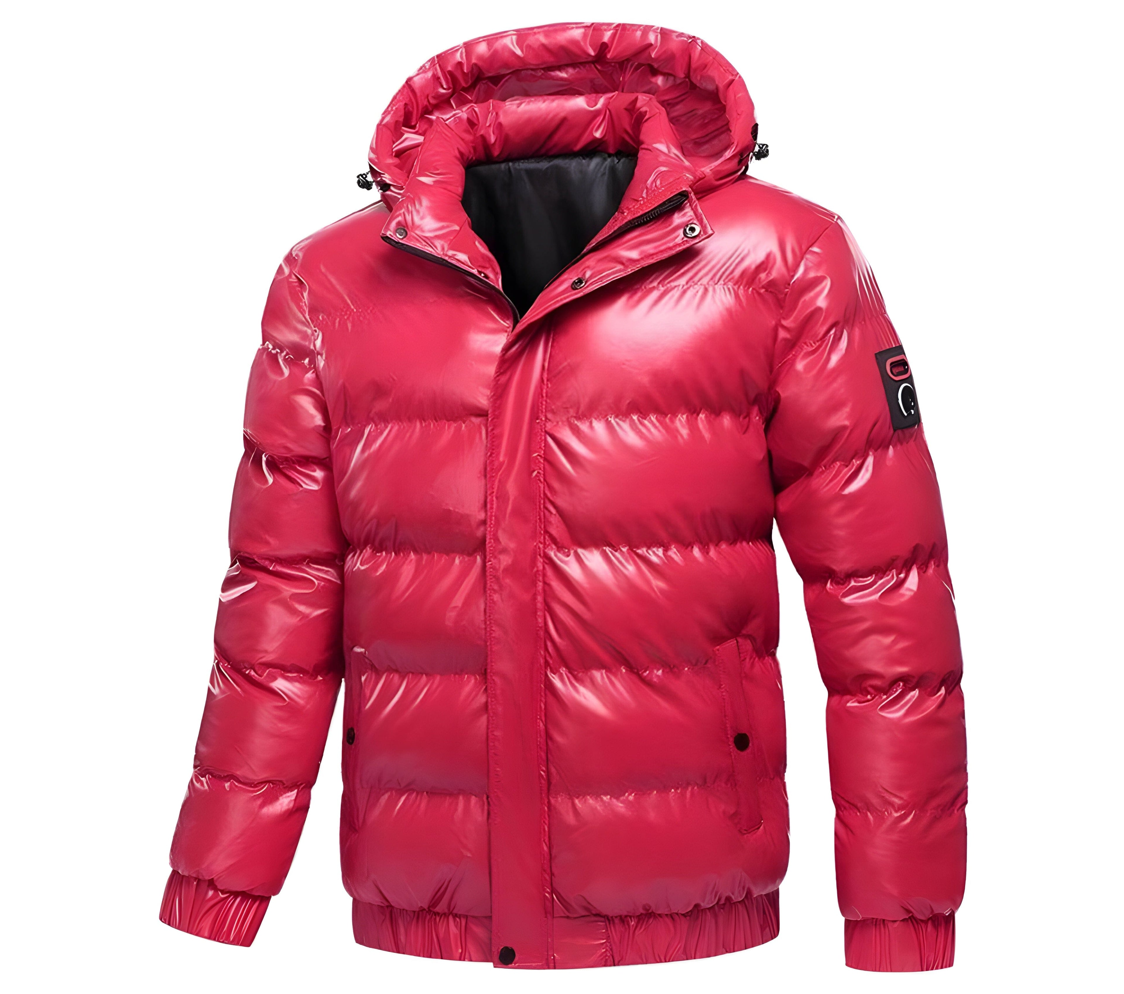 Men's Puffer Jacket with Detachable Hood
