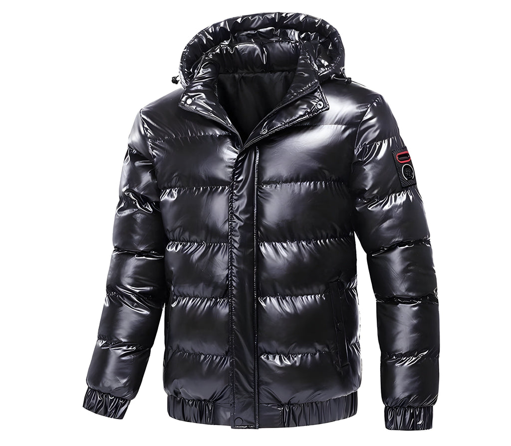 Men's Puffer Jacket with Detachable Hood