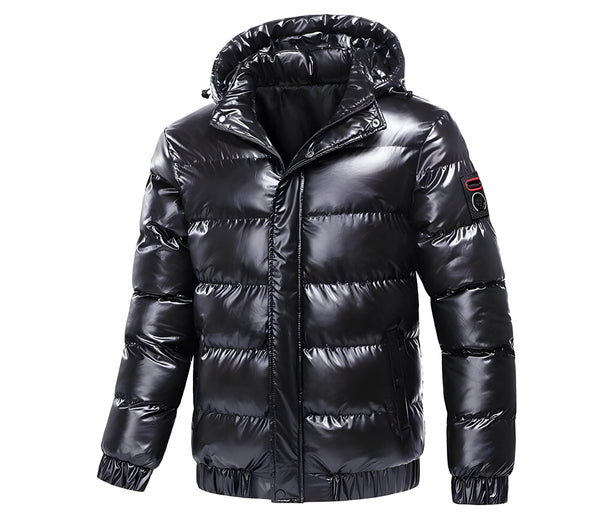 Men's Puffer Jacket with Detachable Hood