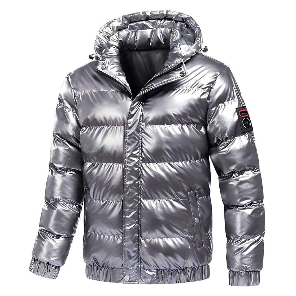 Men's Puffer Jacket with Detachable Hood