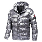 Men's Puffer Jacket with Detachable Hood