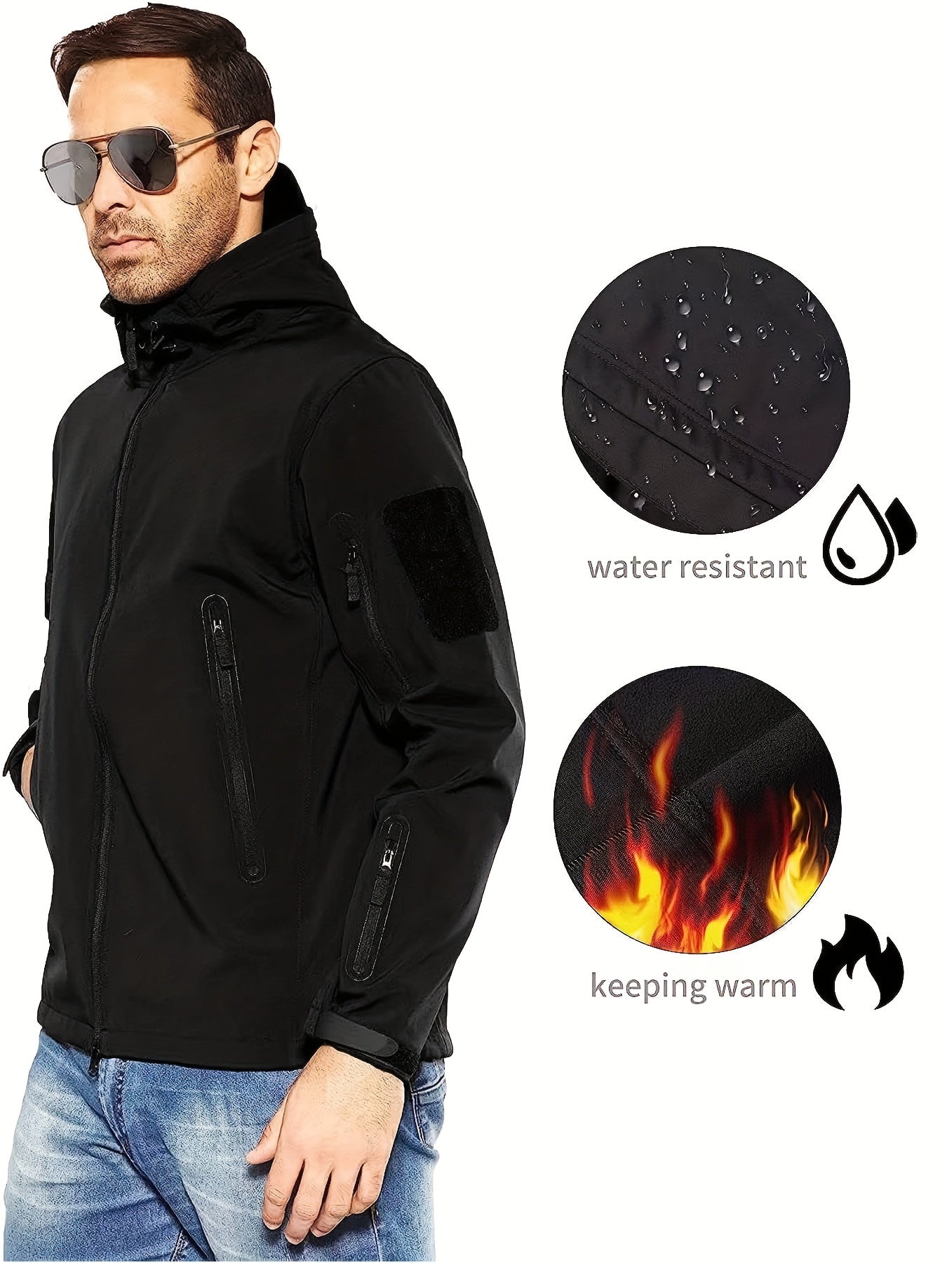 Men's Waterproof Jacket with Hood