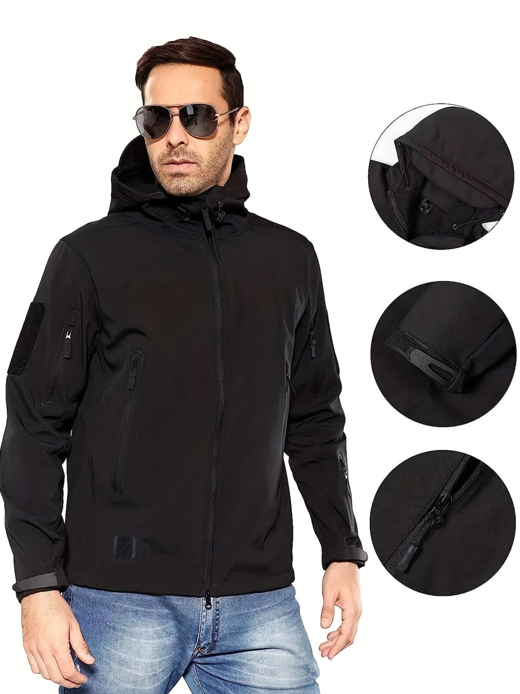 Men's Waterproof Jacket with Hood