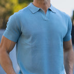 Men's Breathable V-Neck Polo – Modern Athletic Fit