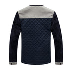 Men's Slim-Fit Patchwork Bomber Jacket