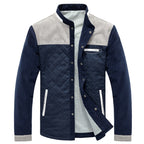 Men's Slim-Fit Patchwork Bomber Jacket