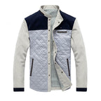 Men's Slim-Fit Patchwork Bomber Jacket
