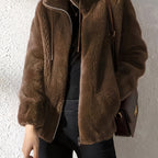 Women's Zip-front Jacket with drawstring and zip