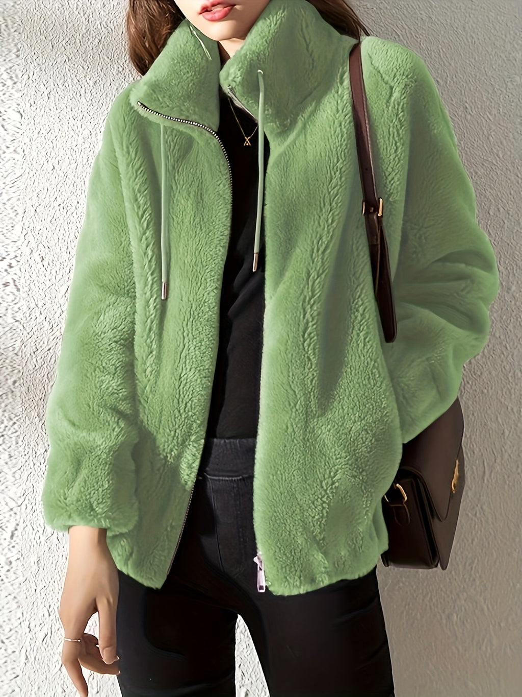 Women's Zip-front Jacket with drawstring and zip