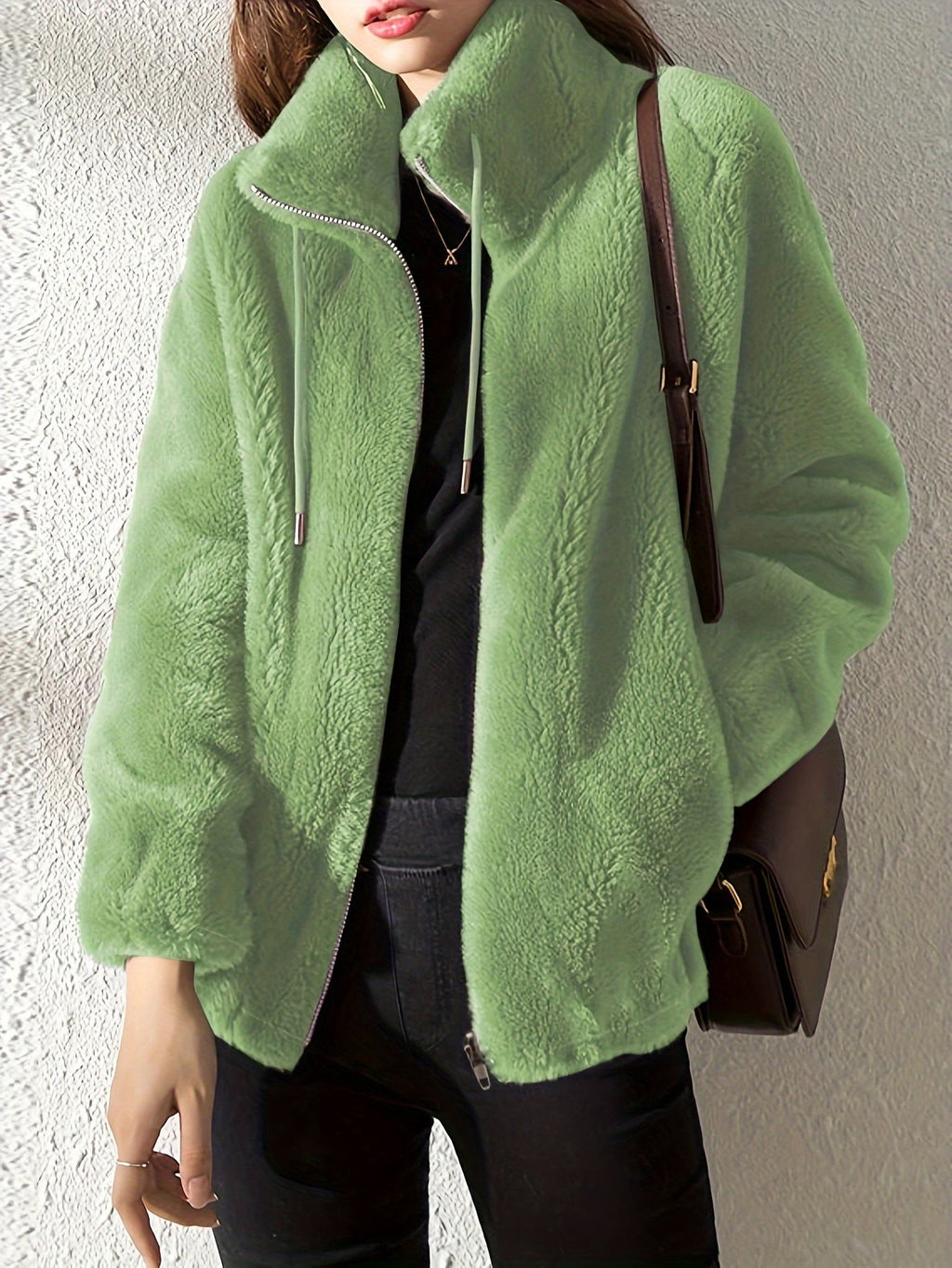 Women's Zip-front Jacket with drawstring and zip