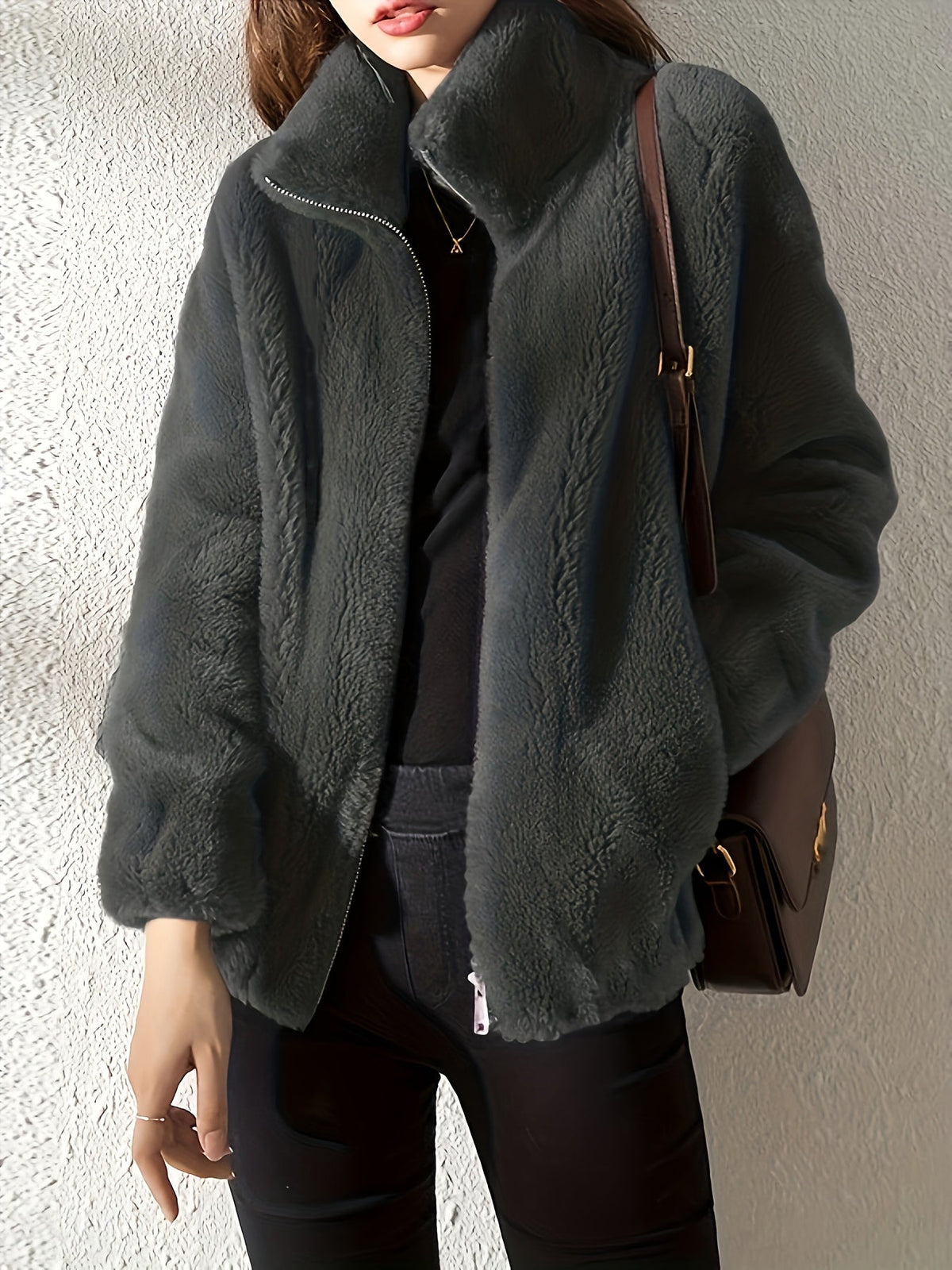 Women's Zip-front Jacket with drawstring and zip