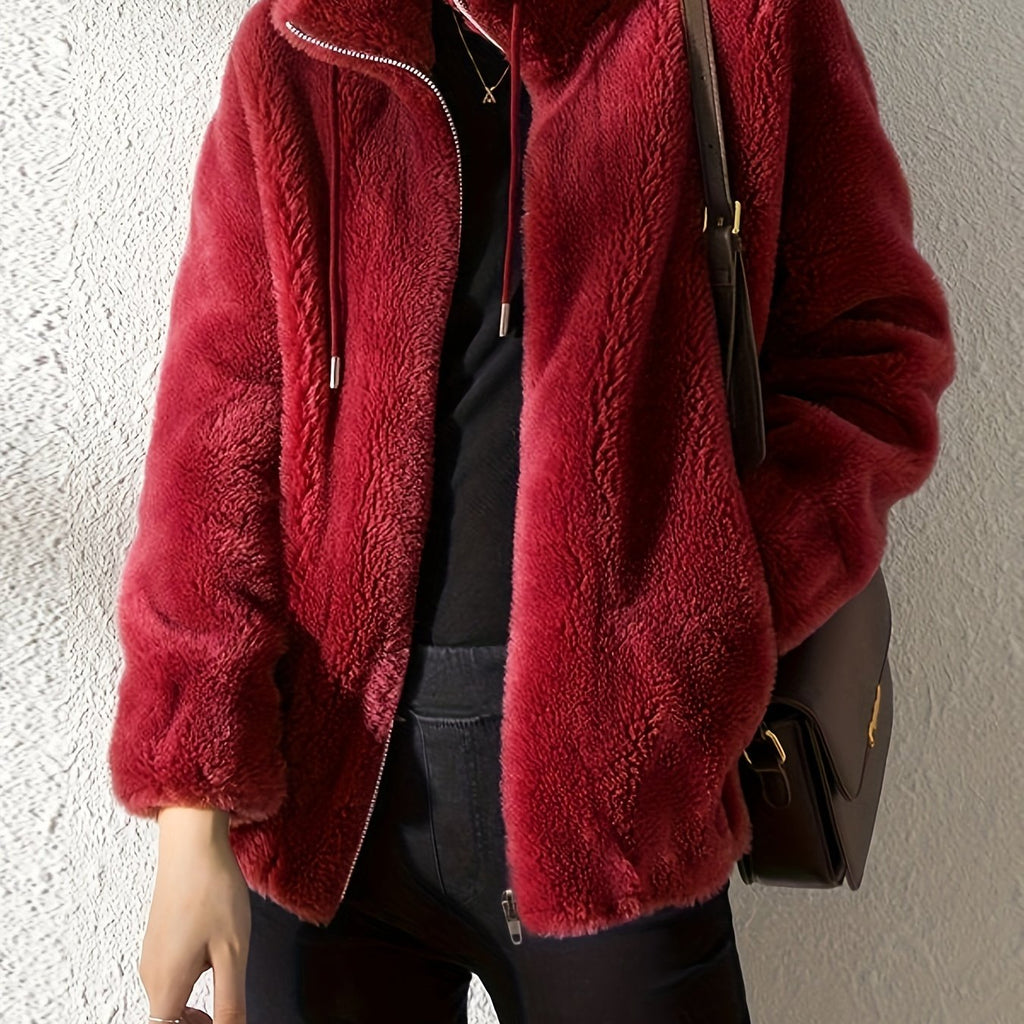 Women's Zip-front Jacket with drawstring and zip