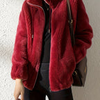 Women's Zip-front Jacket with drawstring and zip