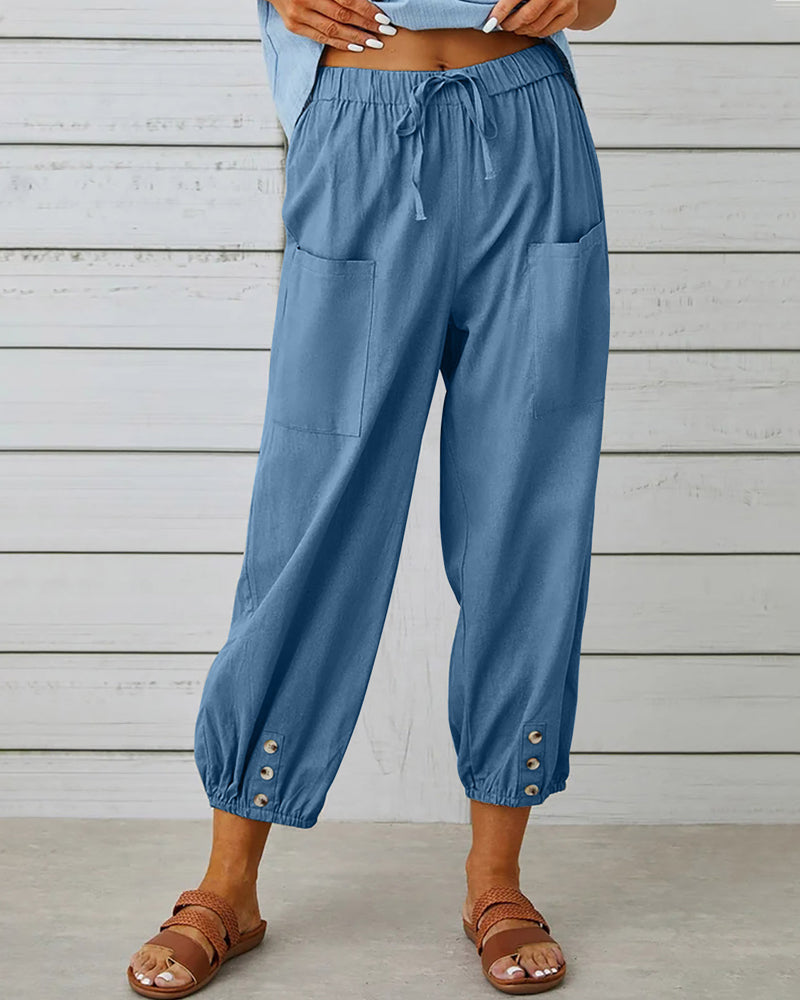 Women's Wide-leg Joggers with high waist