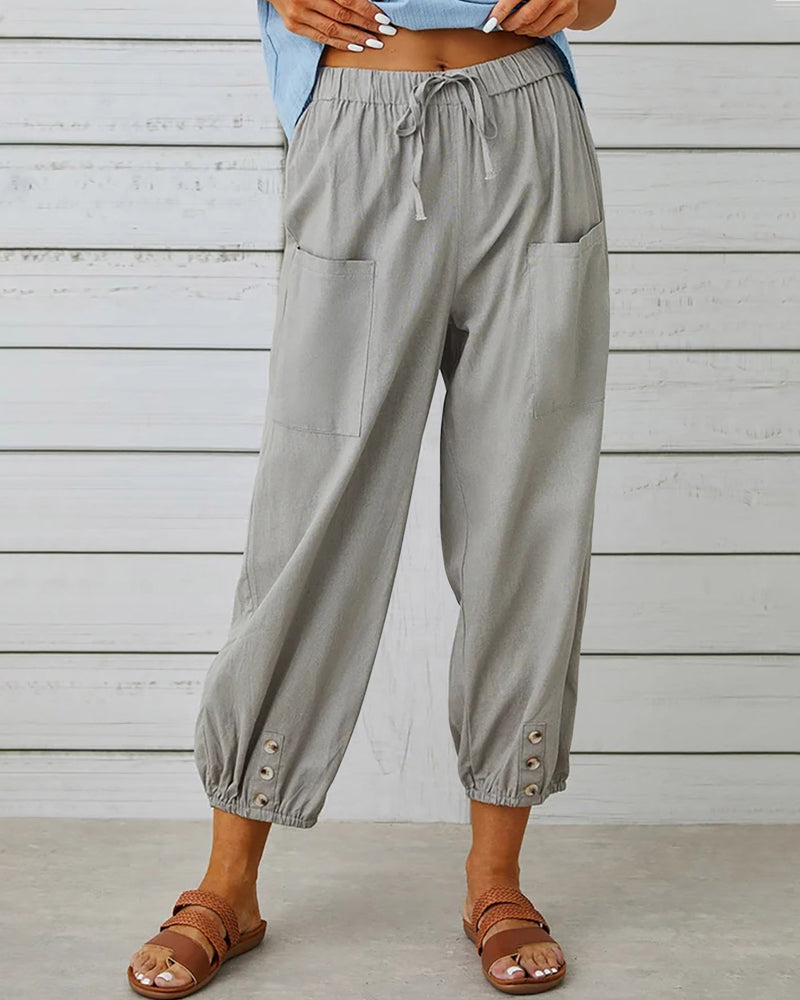 Women's Wide-leg Joggers with high waist