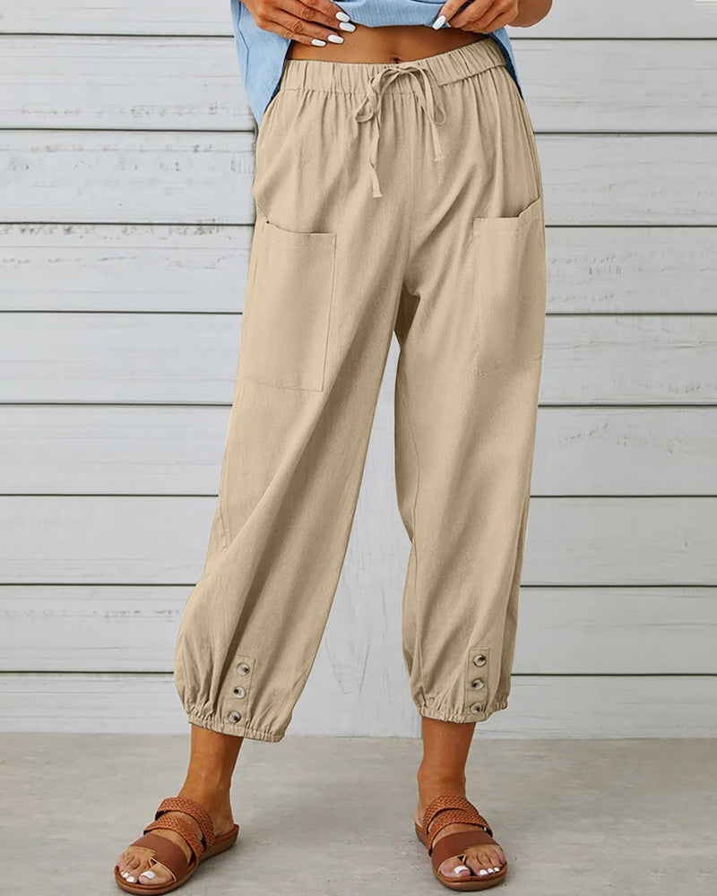 Women's Wide-leg Joggers with high waist