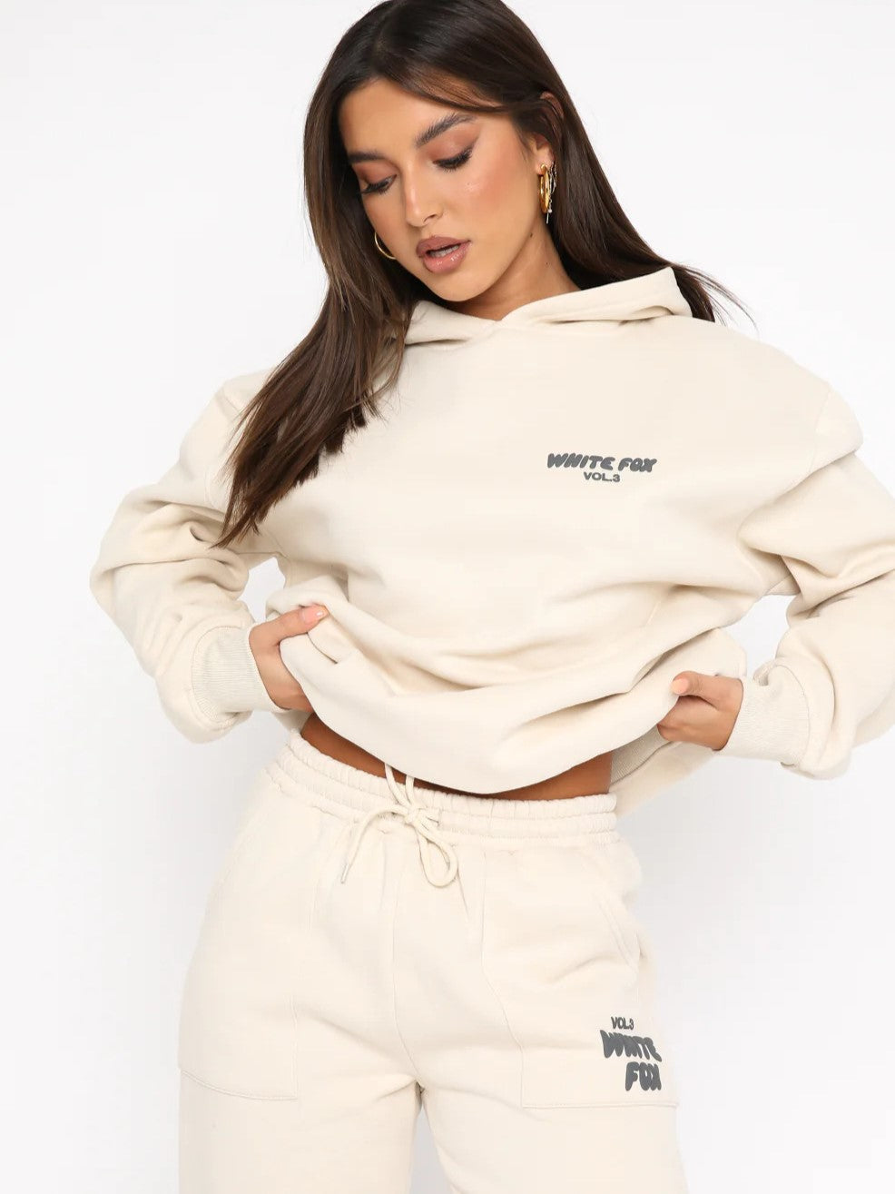Women's Two-piece Trouser Set – Cream