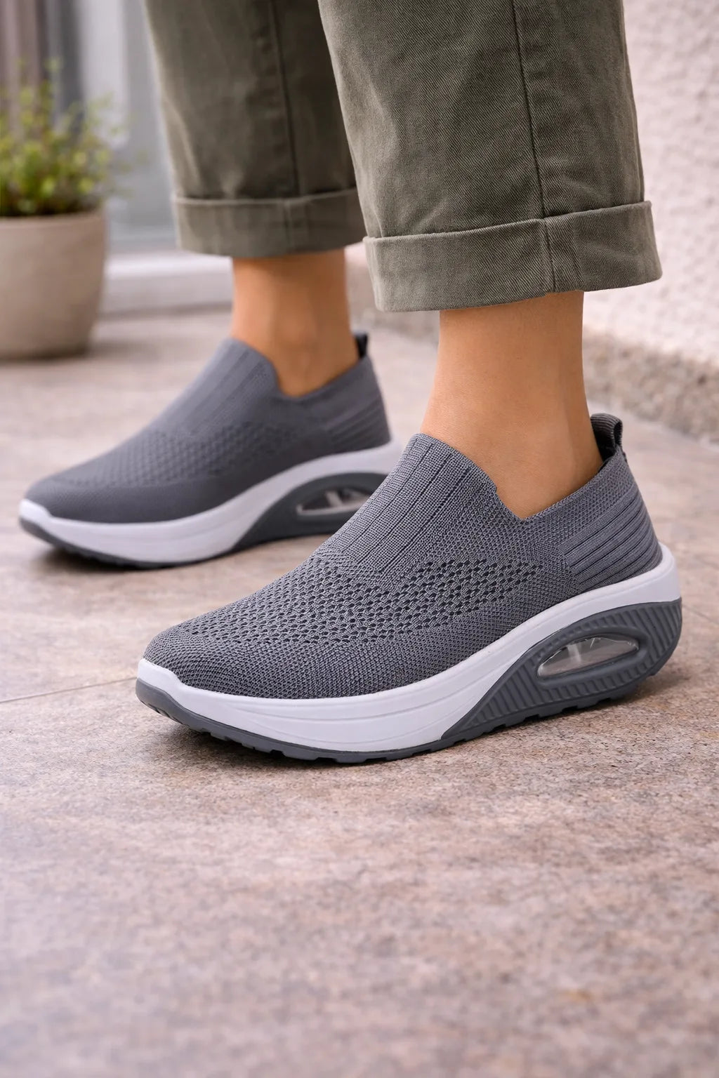 Women's Knitted Slip-on Trainers