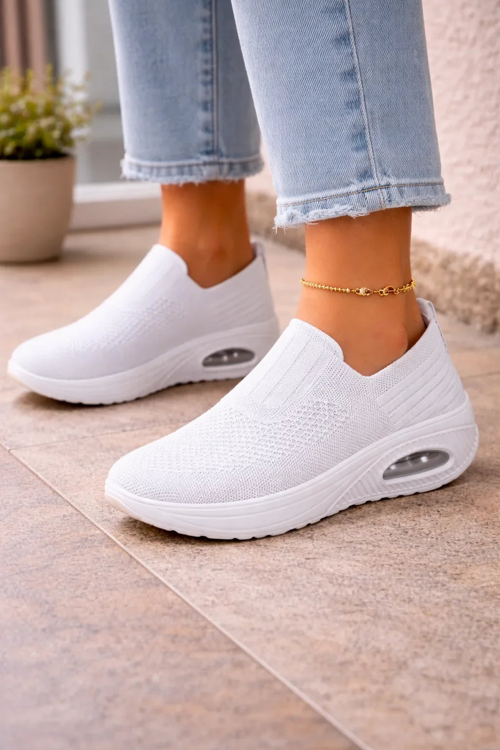 Women's Knitted Slip-on Trainers