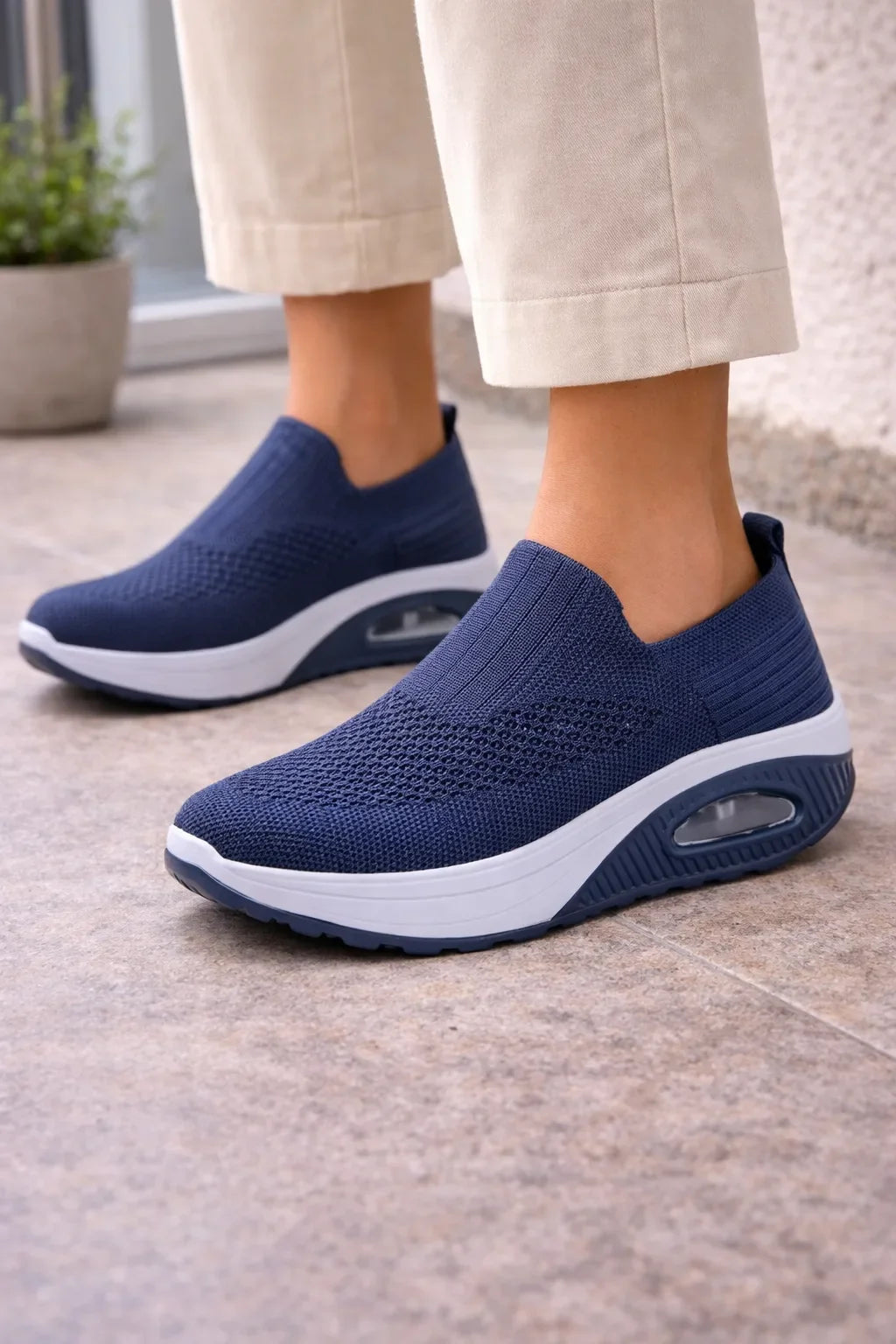 Women's Knitted Slip-on Trainers
