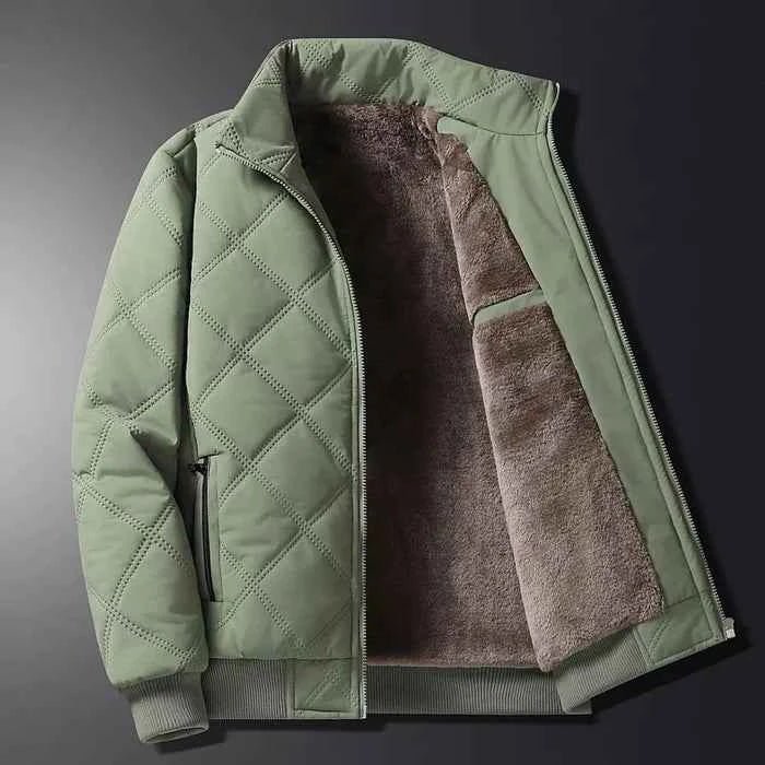 Men's Quilted Fleece-Lined Outdoor Jacket